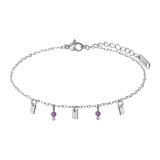 Armband aus Edelstahl mit Amethyst
