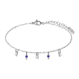 Armband aus Edelstahl mit Lapislazuli