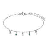 Armband aus Edelstahl mit blauem Spitzenachat