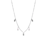 LuLu Jewels stainless steel ketting met rozenkwarts voor dames