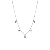 Halskette aus Edelstahl mit Lapislazuli