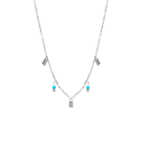 LuLu Jewels stainless steel ketting met turquoise voor dames