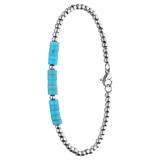 Stainless steel armband met turquoise
