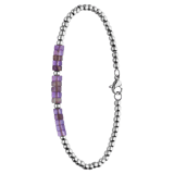 Stainless steel armband met amethyst