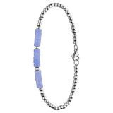 Stainless steel armband met blue lace agaat