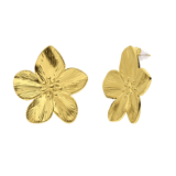 Stainless steel goldplated oorkappen bloemen voor dames