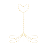 Goudkleurige bijoux bodychain met ster