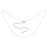 Bijoux zilverkleurige bodychain met parel voor dames