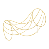 Stalen goudkleurige bodychain schouder voor dames