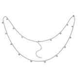 Stalen bodychain met hartjes
