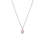 Halskette aus Edelstahl mit Rosenquarz
