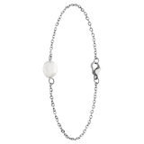 Armband aus Edelstahl mit Rosenquarz