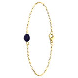 Armband aus Edelstahl, vergoldet, mit Lapislazuli