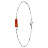 Armband aus Edelstahl mit rotem Onyx