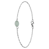 Stainless steel armband met groene aventurijn