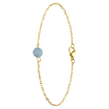 Stainless steel goldplated fantasiearmband voor dames