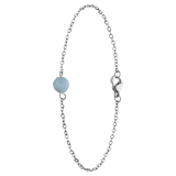 Stainless steel armband met amazoniet