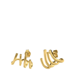 Zilveren goldplated oorringen voor dames