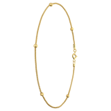 Gerecycled zilveren goldplated enkelband bolletjes