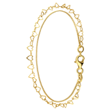 Zilveren goldplated enkelbandje voor dames