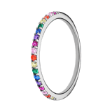 Ring aus 925er Silber, mehrfarbig, Zirkonia