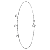 Fußkettchen aus 925er Silber, Herz, Zirkonia