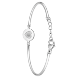 Stainless steel armband met hart bewerkt