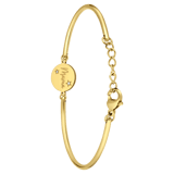 Stainless steel goldplated fantasiearmband met zirkonia voor dames