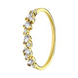 Zilveren goldplated ring zirkonia