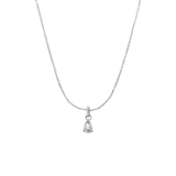 Halskette aus 925er Silber mit Anhänger, Tropfen, Zirkonia