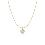 Zilveren ketting met hanger hart zirkonia