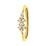 Zilveren goldplated ring met zirkonia voor dames
