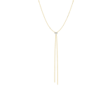 Zilveren goldplated ketting met hanger hart met zirkonia voor dames