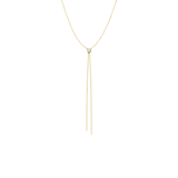 Zilveren goldplated ketting met hanger met zirkonia voor dames