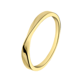 Zilveren goldplated ring twist