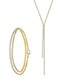 Bijoux goudkleurige cadeauset met plating voor dames