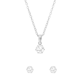 Silberfarbenes Modeschmuckset, rund