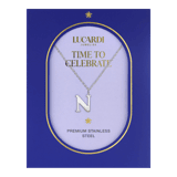 Stainless steel ketting letter N