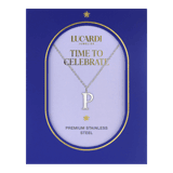 Stainless steel ketting letter P