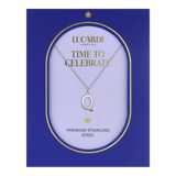 Stainless steel ketting letter Q
