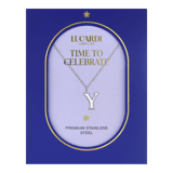Stainless steel ketting letter Y