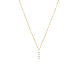 Stainless steel goldplated ketting met hanger met zirkonia voor dames