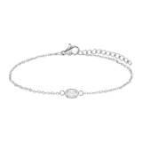 Stainless steel armband met zirkonia
