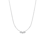 Collier, 925 Silber, drei Blumen mit Zirkonia