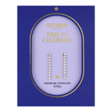 Stainless steel goldplated oorhangers met stras voor dames