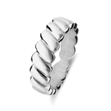 Ring aus Edelstahl, Rippenstruktur