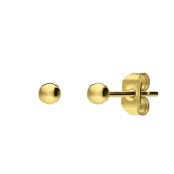 Stainless steel goldplated oorknoppen 3mm