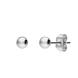 Edelstahlohrringe, Kugel, 4 mm