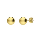 Edelstahl Ohrringe Kugel vergoldet 8 mm