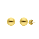 Stainless steel goldplated oorknoppen 9mm